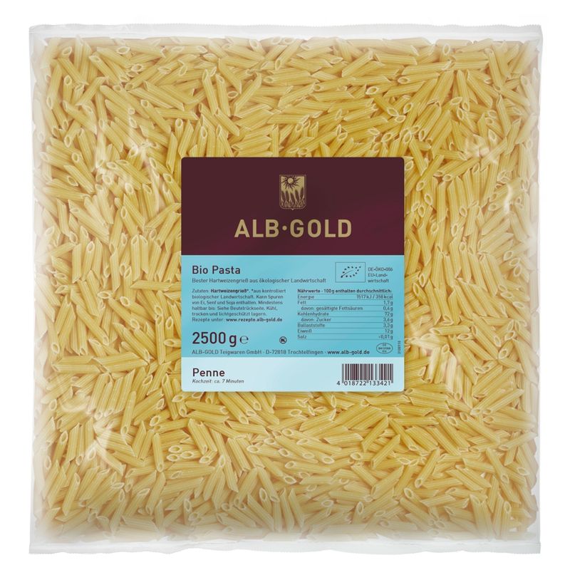 ALB-GOLD AG Bio Pasta Penne 4 x 2,5 kg - Produktbild