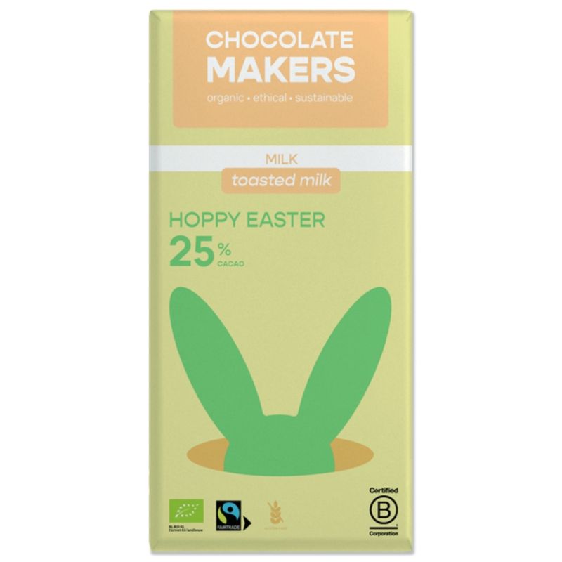 Chocolatemakers Bio Ostern Hoppy Easter mit karamellisierter Milch 25% - Produktbild