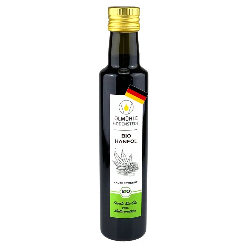 Ölmühle Godenstedt Bio Hanföl aus Deutschland kaltgepresst 250ml - Produktbild