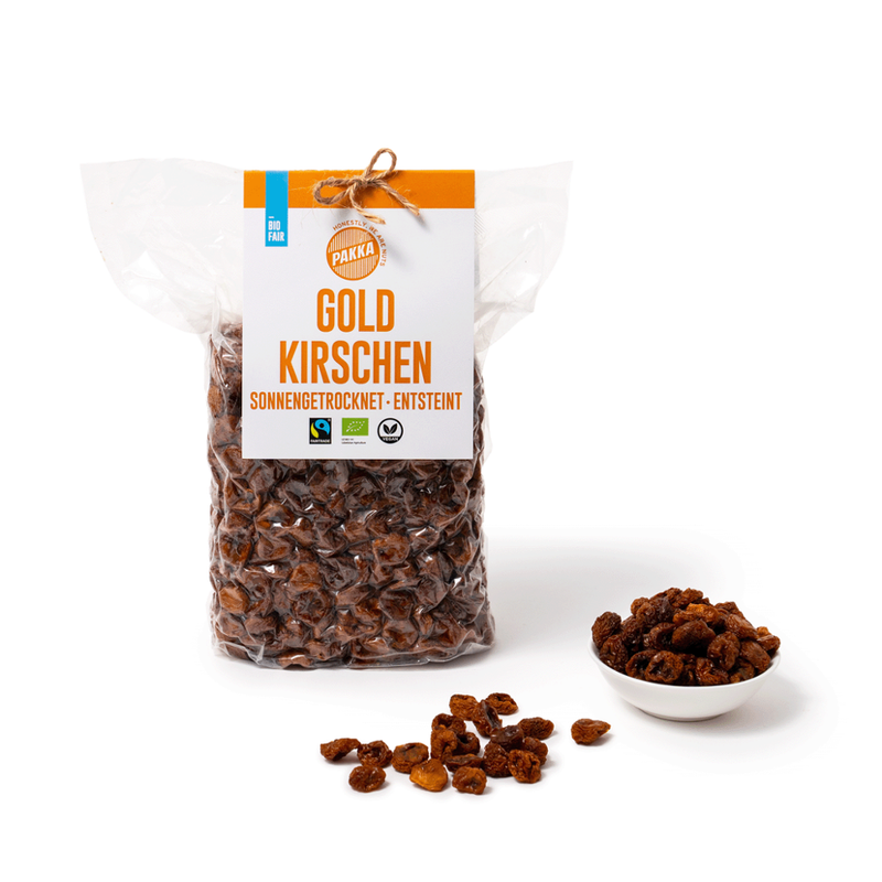 Pakka Goldkirschen getrocknet, entsteint, Bio & Fairtrade, 500g - Produktbild