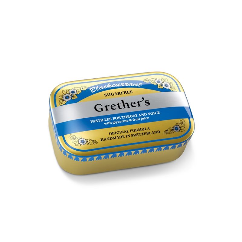 Doetsch Grether Grether´s Pastillen Blackcurrant 110 g zuckerfrei - Produktbild