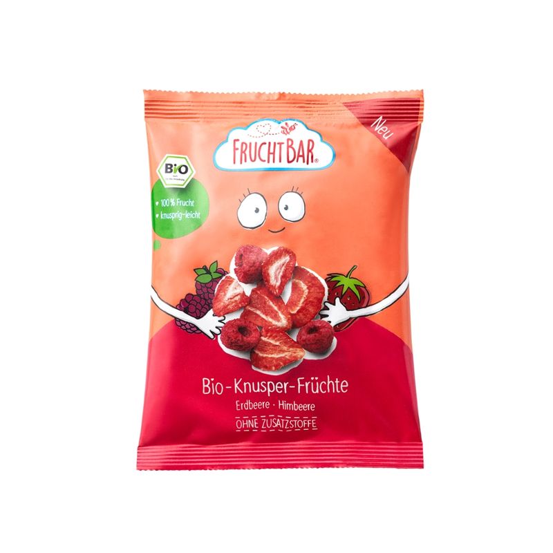 FruchtBar  FruchtBar – Bio-Knusper-Früchte, Erdbeere, Himbeere - Produktbild