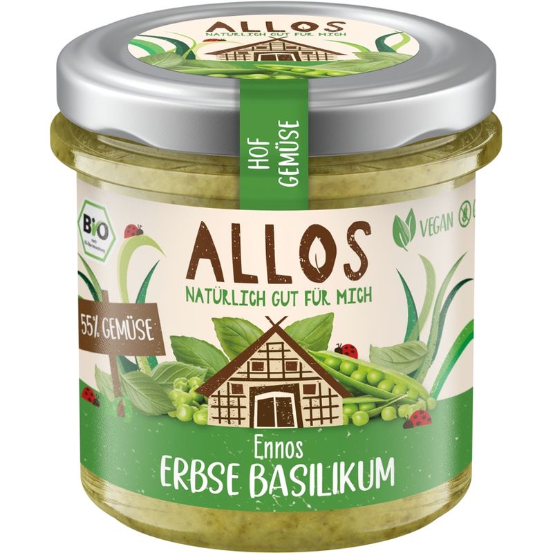 Allos Hof Gemüse Ennos Erbse Basilikum - Produktbild