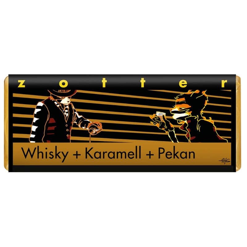 Zotter Schokolade Whisky + Karamell + Pekannuss - Produktbild