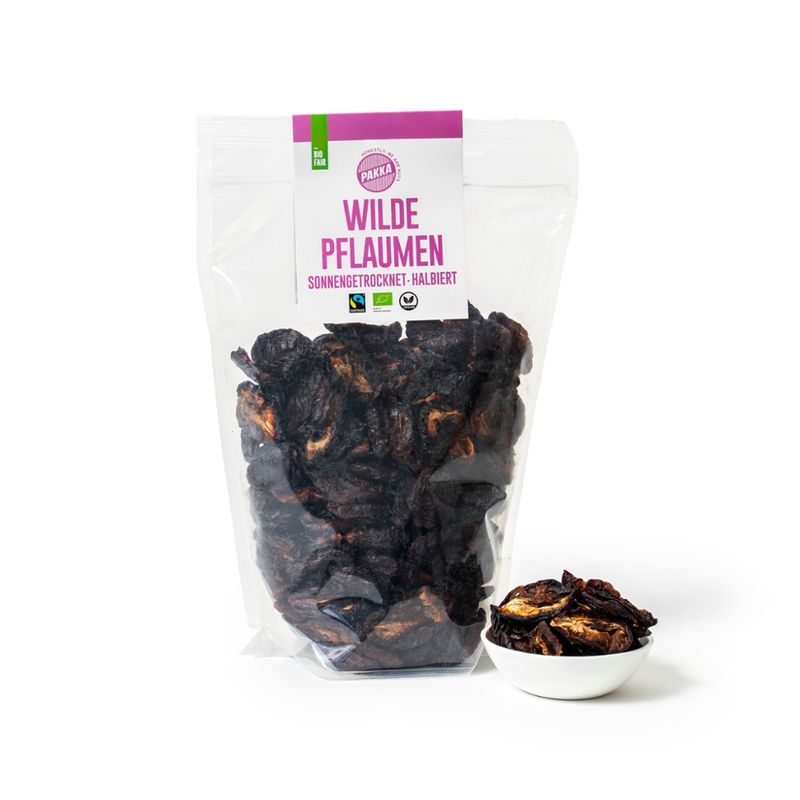 Pakka Wilde Pflaumen getrocknet, Bio & Fairtrade, 1kg - Produktbild