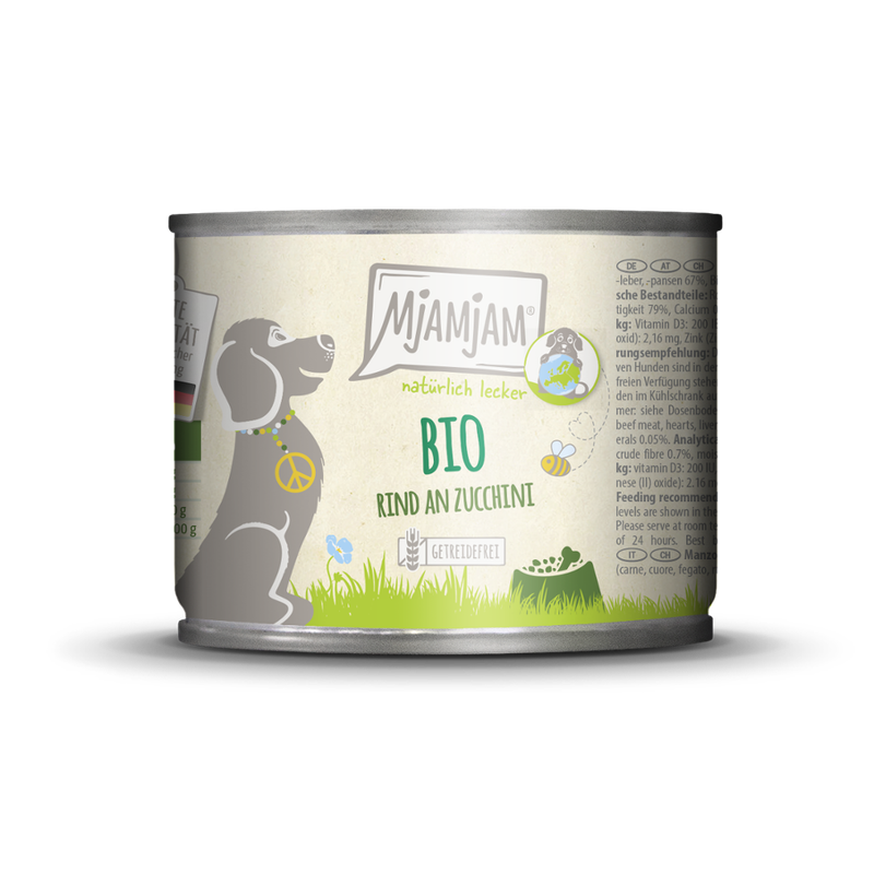 MjAMjAM MjAMjAM - natürlich lecker - BIO Rind an Zucchini 200g - Produktbild