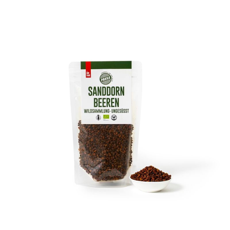 Pakka Sanddorn Beeren getrocknet, Bio, 125g - Produktbild