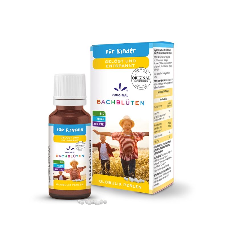 Lemon Pharma Bachblüten für Kinder Globulix Perlen Gelöst und Entspannt mit original Blütenessenzen nach Dr. Bach - Produktbild