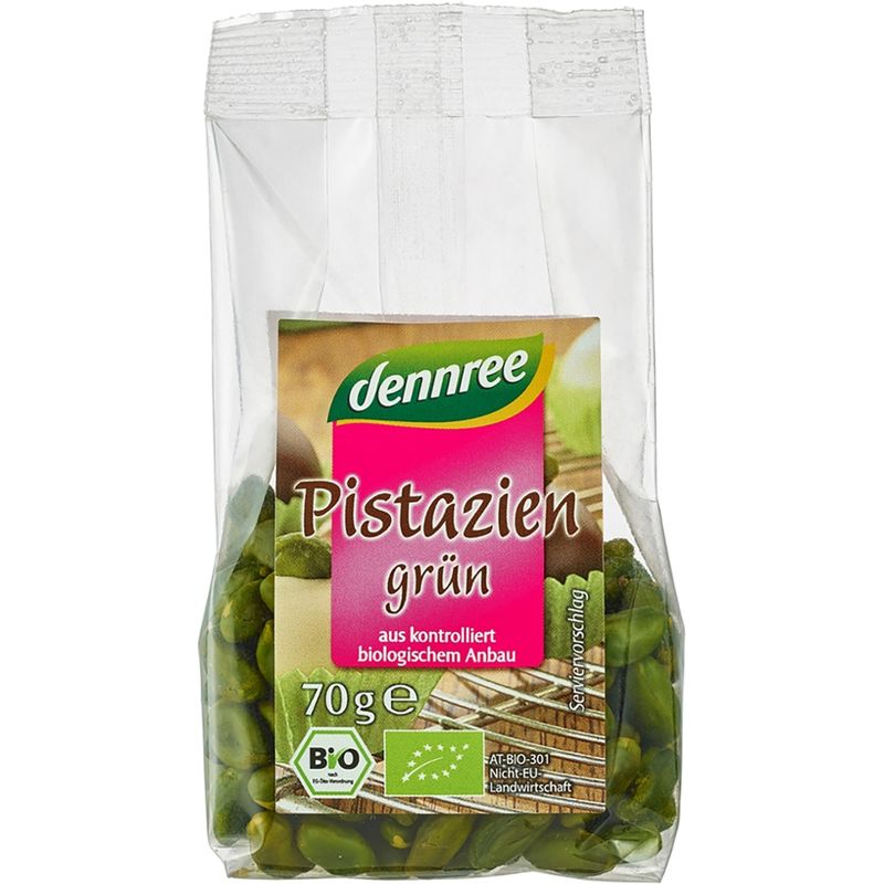 dennree Grüne Pistazien geschält, ungeröstet, ungesalzen - Produktbild