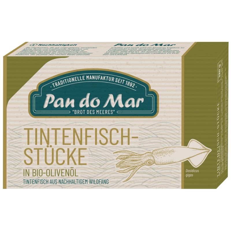 Pan do Mar Tintenfischstücke in Bio-Olivenöl - Produktbild
