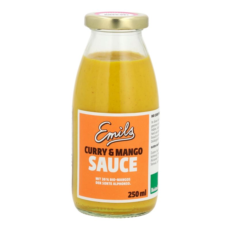Emils Biomanufaktur Curry Mango Sauce 250 ml - Produktbild