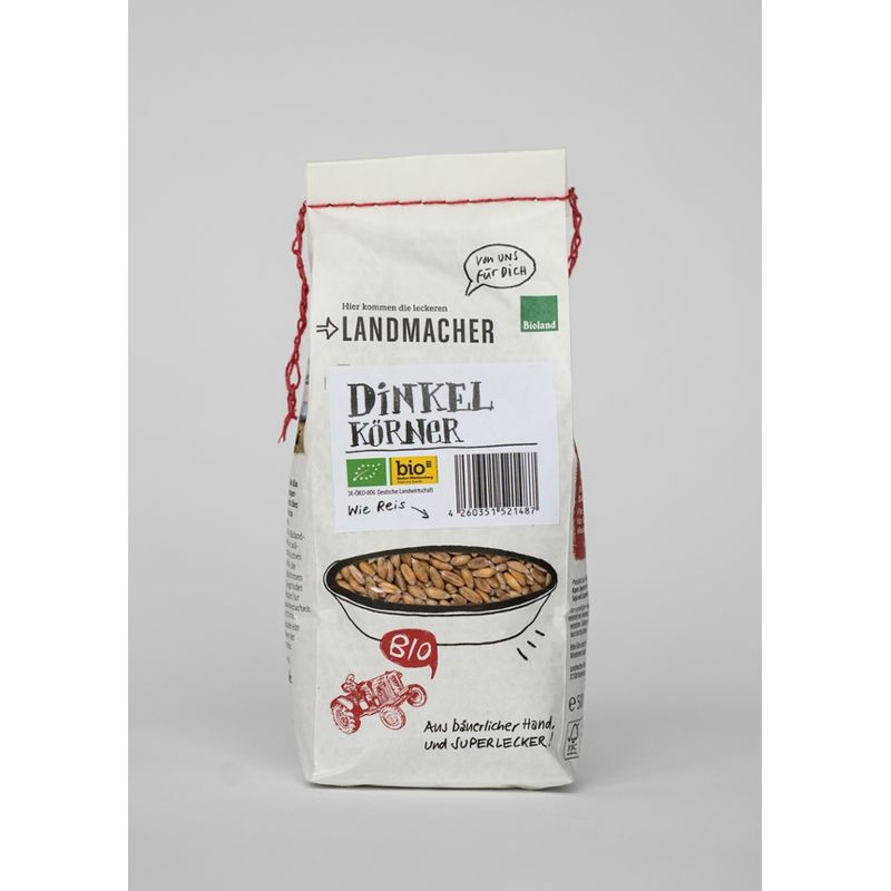 Landmacher Bio-Dinkel Körner (500g), Bioland - Produktbild