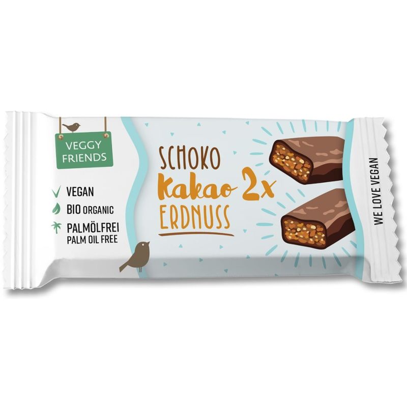 Veggy Friends Veggy Friends BIO Schokoriegel Kakao-Erdnuss - Produktbild