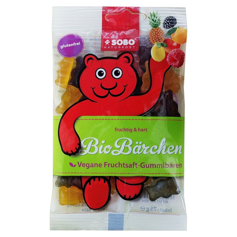 Sobo Bio-Bärchen ohne Gelatine, mit Gummi arabicum ab MHD 30.01.24 - Produktbild