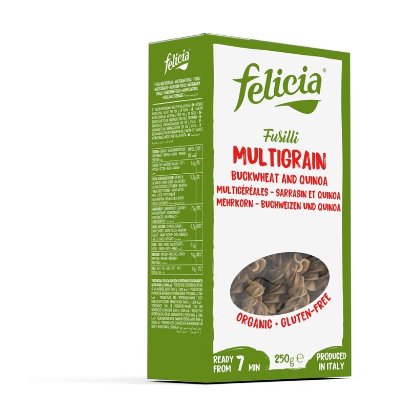 Felicia Felicia Bio Mais, Reis, Buchweizen und Quinoa Fusilli glutenfrei - Produktbild