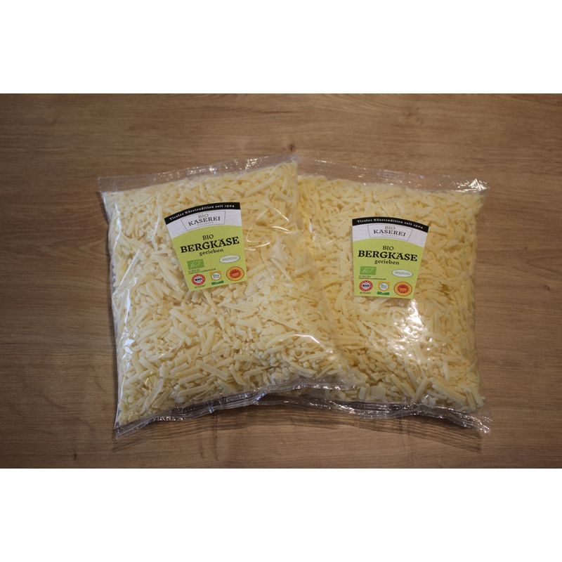 Biokäserei Walchsee  SB Tiroler Bergkäse gerieben 250g 8 Stk./Karton - Produktbild