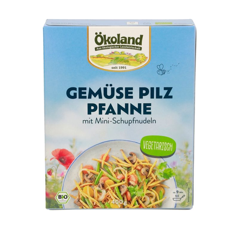 ÖKOLAND Gemüse-Pilz-Pfanne mit Mini-Schupfnudeln - Produktbild