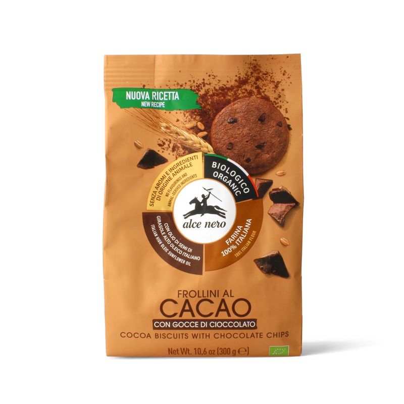 Alce Nero  Kakaokekse mit Schokotropfen - Produktbild