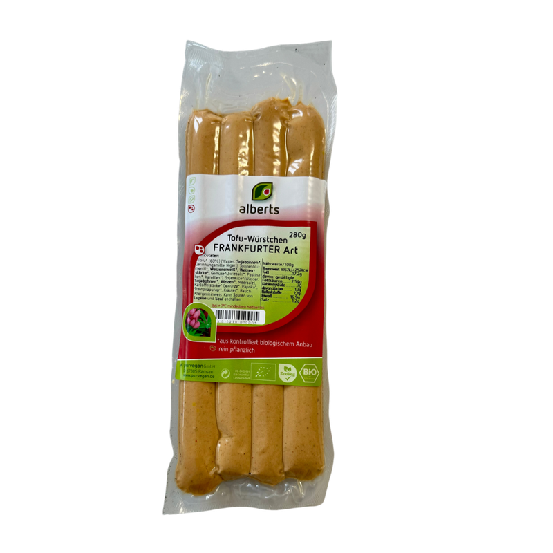 Alberts Tofu Frankfurter lang - Produktbild