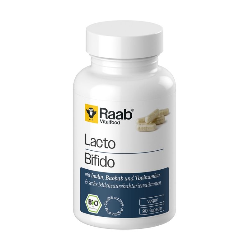 Raab Vitalfood BIO Lacto + Bifido 90 Kapseln à 470 mg - Produktbild
