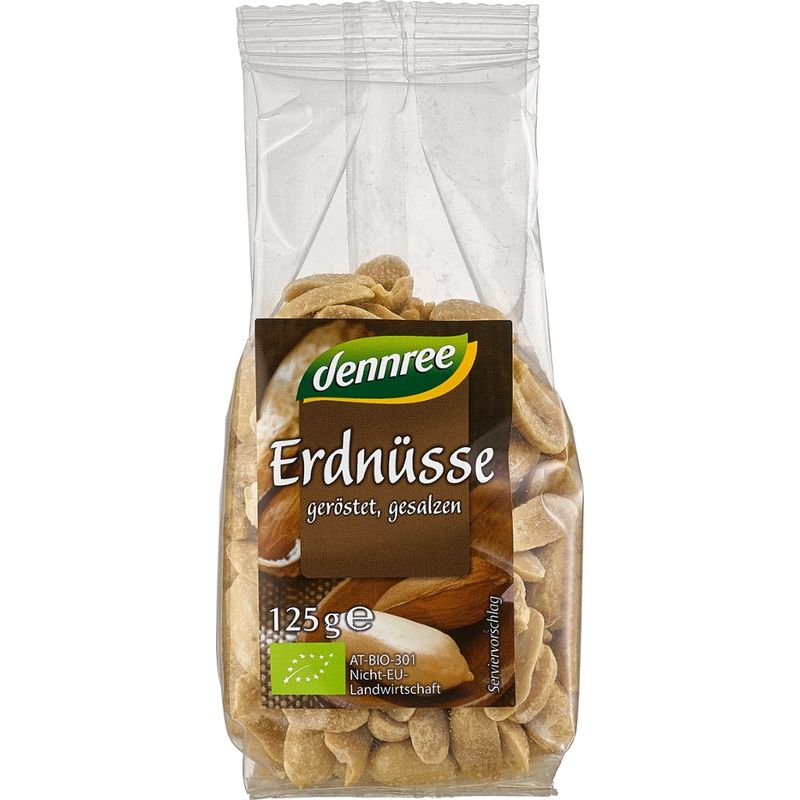 dennree Erdnüsse geröstet, gesalzen - Produktbild