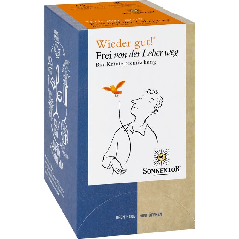 Sonnentor Frei von der Leber weg® Tee Wieder gut!®, Doppelkammerbeutel - Produktbild