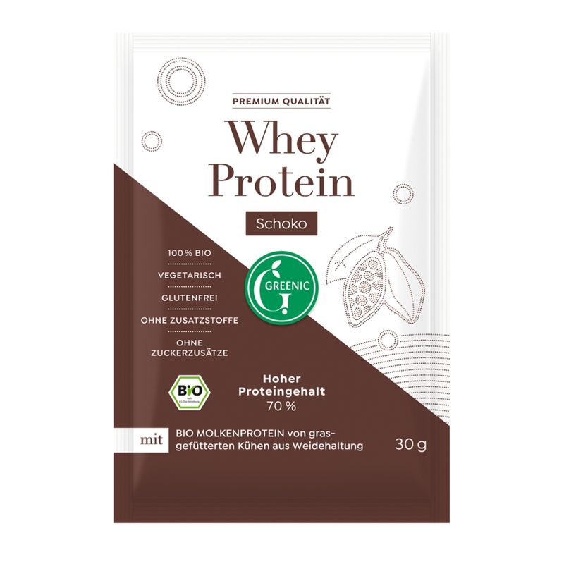 Greenic Whey Protein Mischung Schoko - Produktbild
