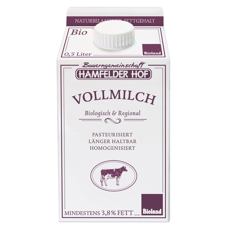 Hamfelder Hof Vollmilch, mind. 3,8% Fett, länger haltbar - Produktbild