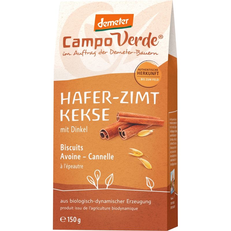 Campo Verde CV demeter Hafer-Zimt Kekse mit Dinkel 150g - Produktbild