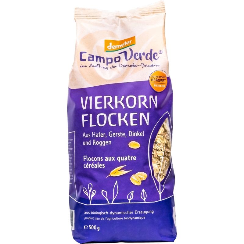 Campo Verde CV demeter Vierkornflocken 500g - Produktbild