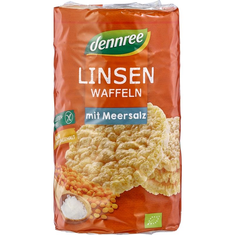 dennree Linsenwaffeln mit Meersalz - Produktbild