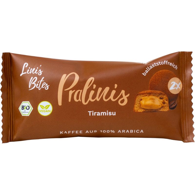 Lini's Bites Bio Tiramisu Pralinis, 46 g - Produktbild