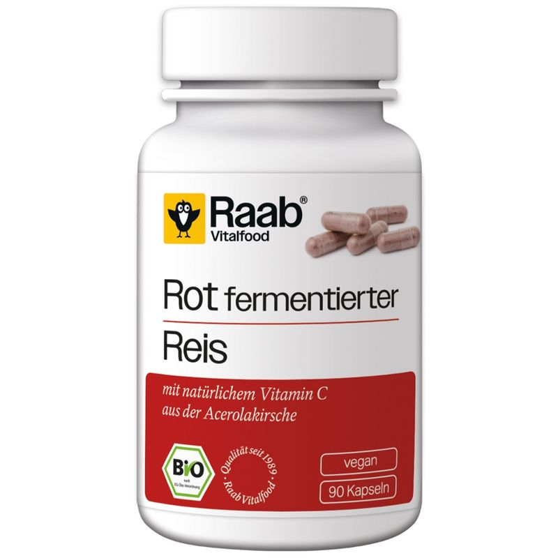 Raab Vitalfood BIO Rot Fermentierter Reis 90 Kapseln à 470 mg - Produktbild