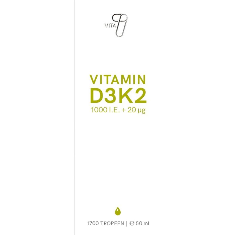 vita7 vita7 Vitamin D3K2 Tropfen, 50ml - Produktbild