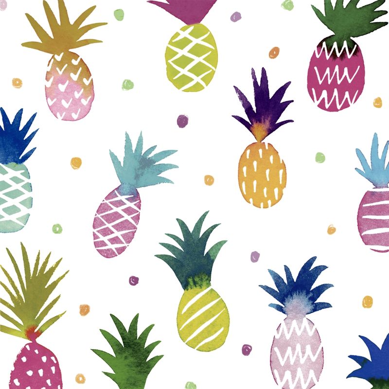 Paper + Design Motivserviette 3-lagig 33x33 cm "Pineapple fun" - Produktbild