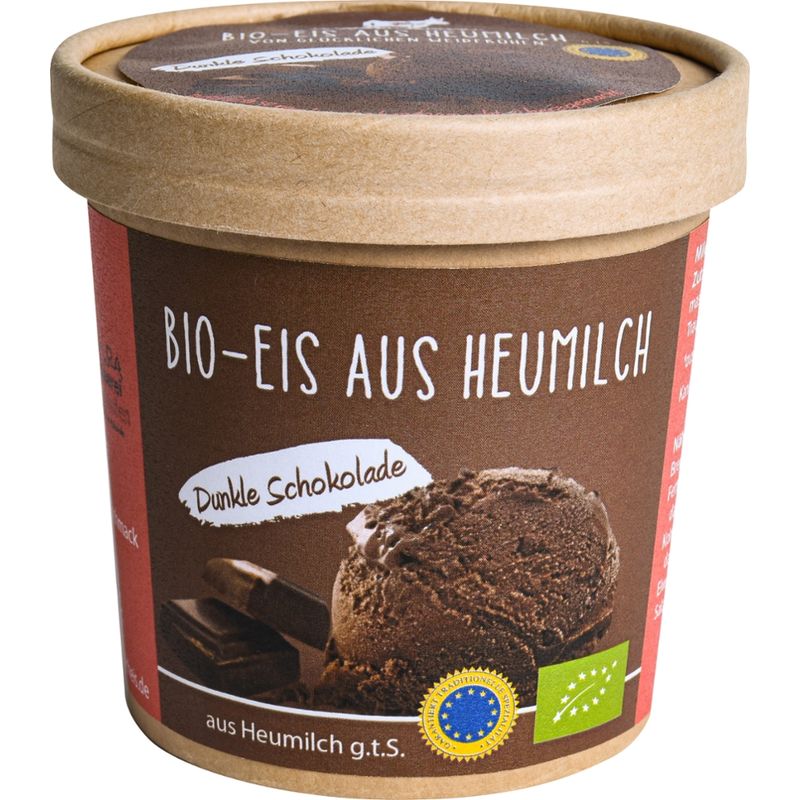 Bio - Heumilcheis Manufaktur Hohenlohe Bio - Eis aus Heumilch g.t.S. Dunkle Schokolade 300ml - Produktbild