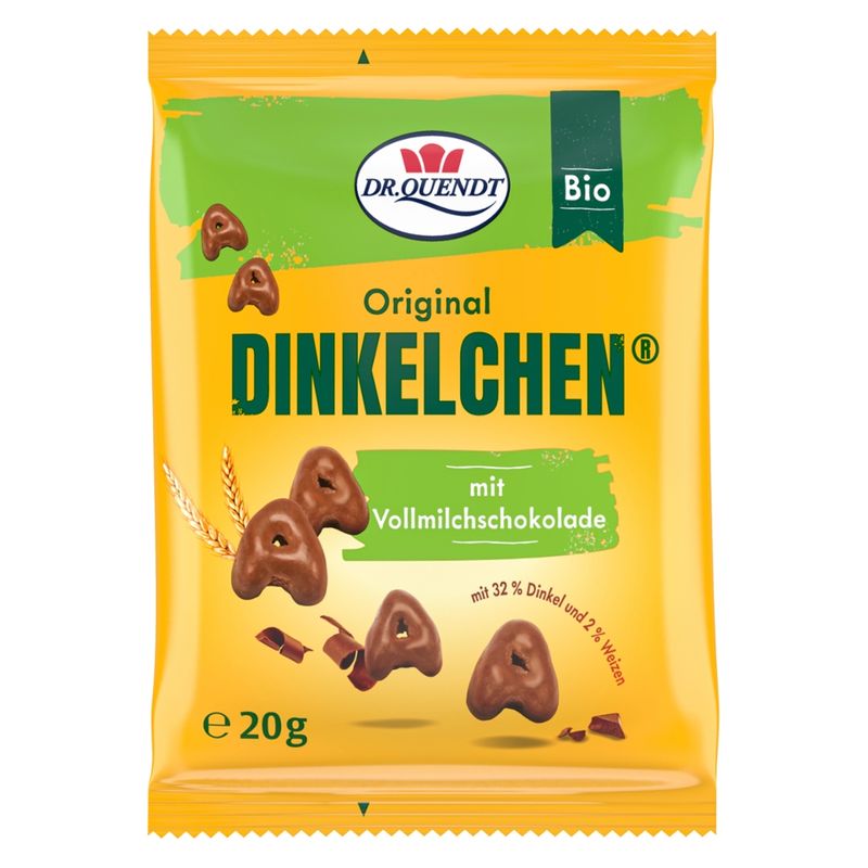 Dr. Quendt  Original Dinkelchen mit Vollmilchschokolade 20g Bio - Produktbild