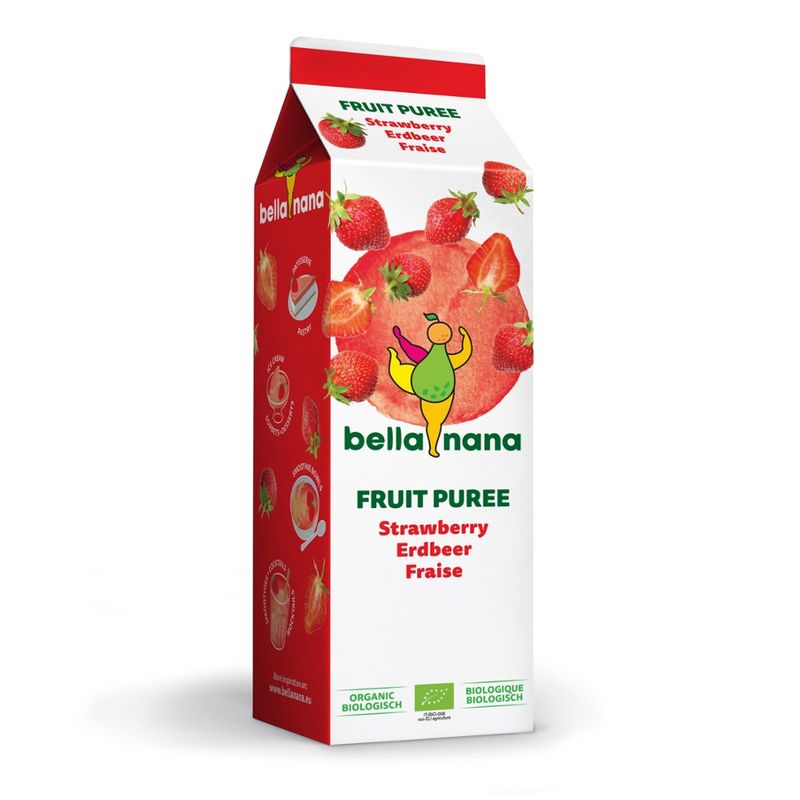 bella nana Erdbeerpüree - 100% Frucht, tiefgefroren - Produktbild