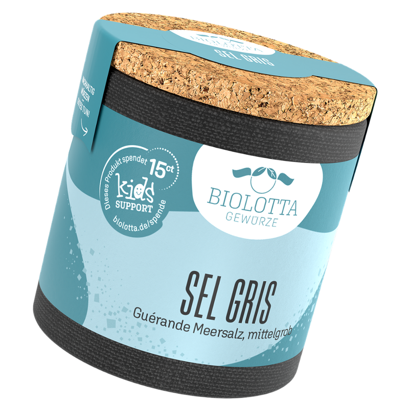 Biolotta Biolotta Korkdose Sel Gris Guérande Meersalz, mittelgrob - Produktbild