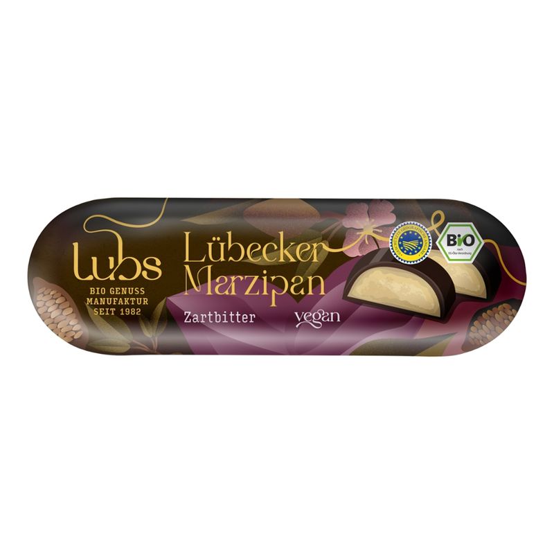 Lubs Lübecker Marzipanbrot m. Rohrohrzucker und ZB-Schoko, Bio, veg - Produktbild