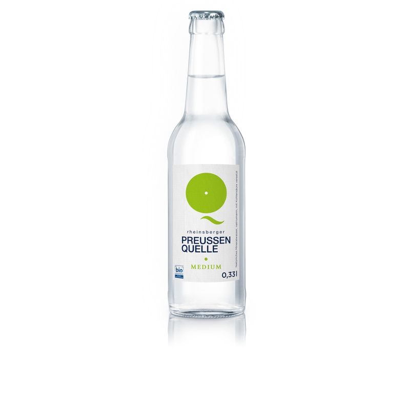Rheinsberger PreussenQuelle Bio Mineralwasser 0,33 l medium - Produktbild