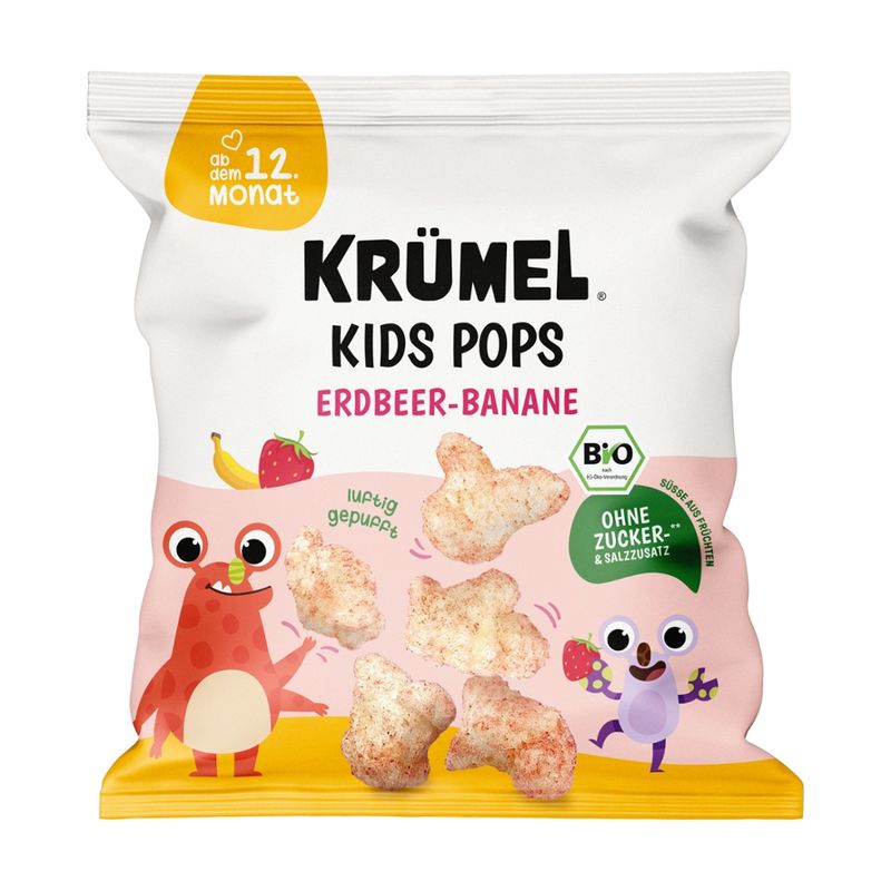 Krümel Krümel Bio Kids Pops Erdbeer-Banane - Produktbild