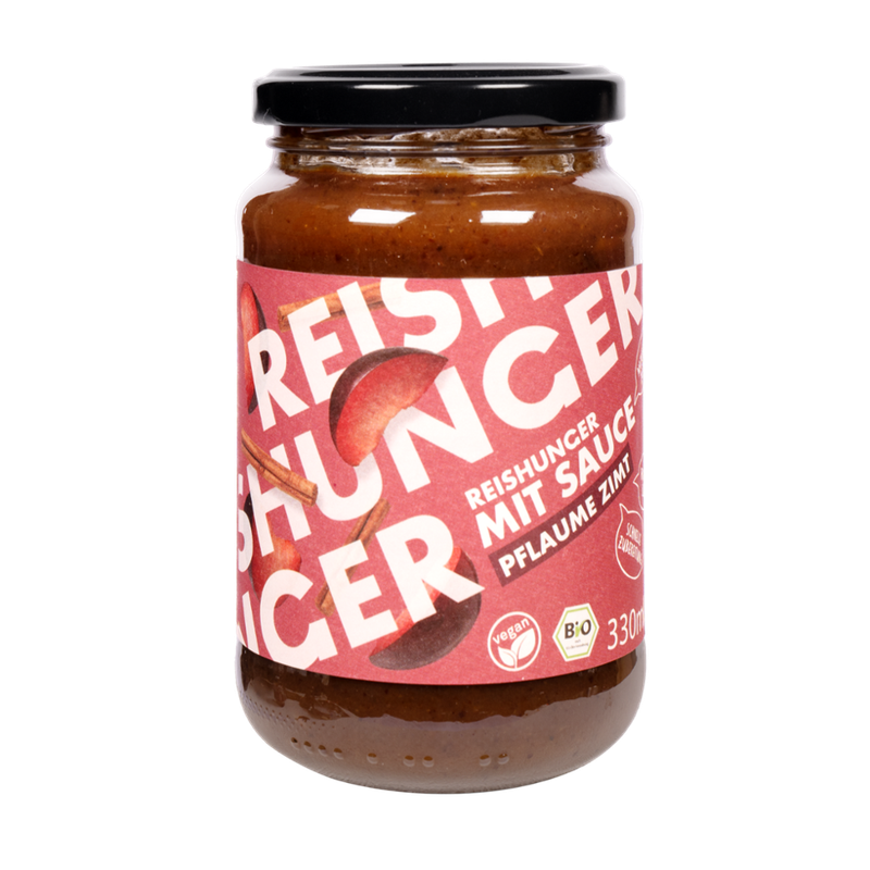 Reishunger Reishunger mit Sauce, Pflaume Zimt, Bio DE-ÖKO-003 (330ml) - Produktbild