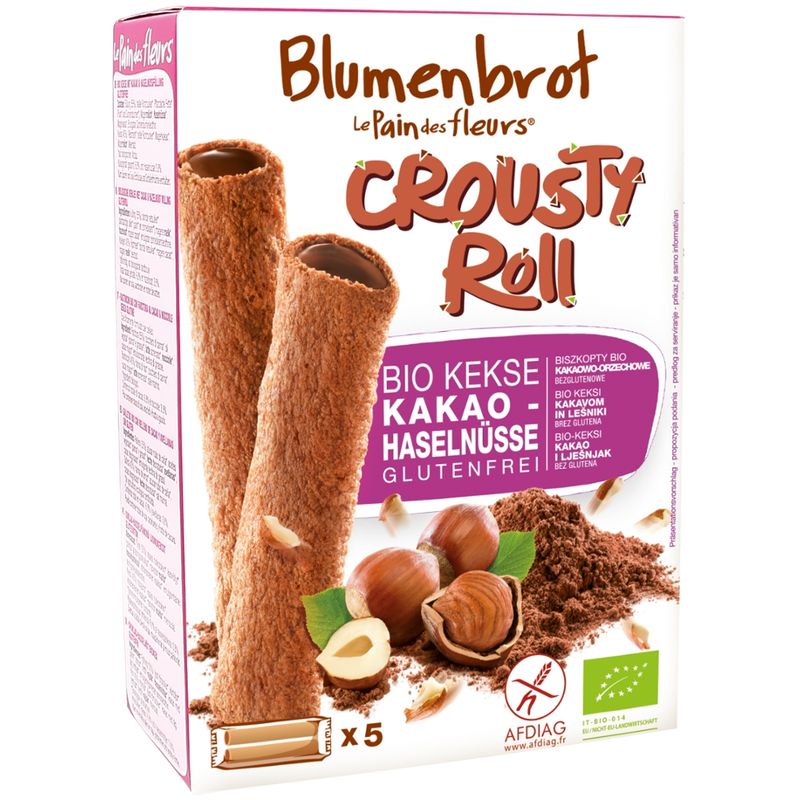Blumenbrot Crousty Roll Kakao Haselnussfüllung - Produktbild