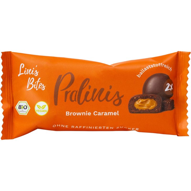 Lini's Bites Brownie Caramel Pralinis Bio Dattel-Kugeln - Produktbild