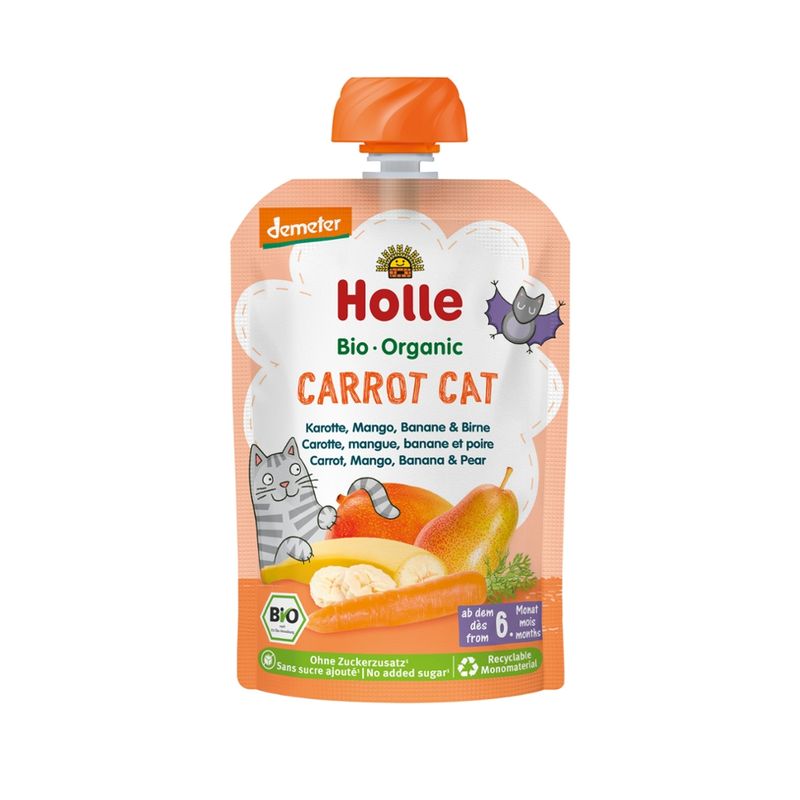 Holle  Carrot Cat - Karotte, Mango, Banane & Birne - Produktbild