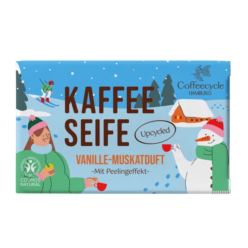 Coffeecycle  Kaffeeseife Vanille-Muskatduft mit upcycled Kaffeesatz - Produktbild