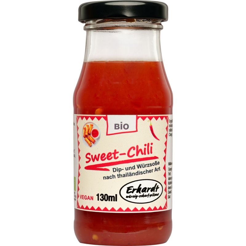 Erhardt würzig • scharf • pikant Bio Sweet-Chili Soße 130ml - Produktbild