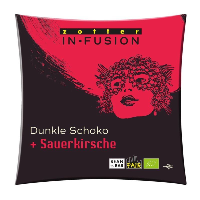 Zotter Schokolade Sauerkirsch in Kakao - Produktbild