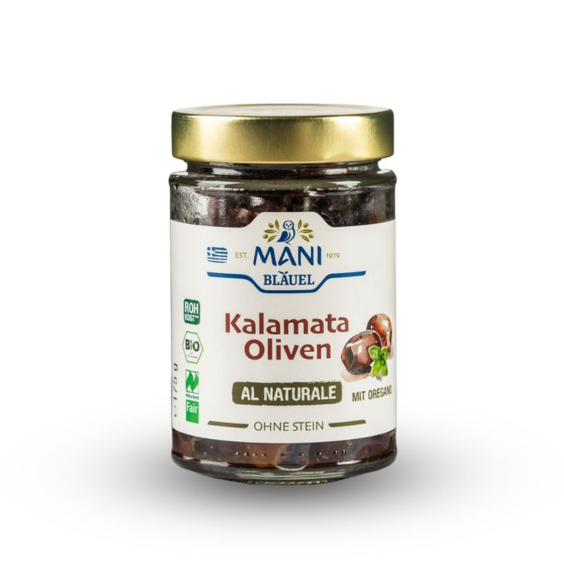 MANI® MANI Kalamata Oliven al naturale, entkernt, bio NL Fair - Produktbild